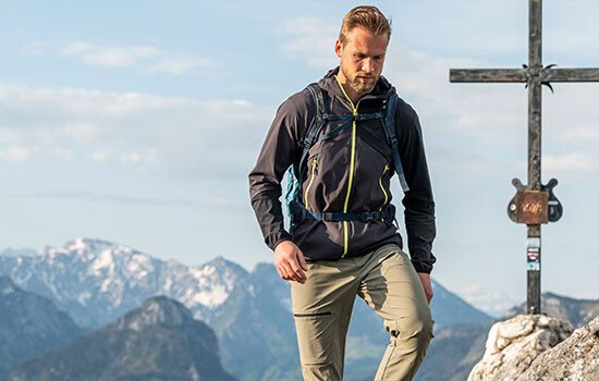 Man with outdoor jacket.