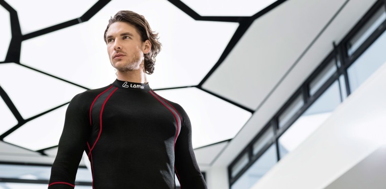 Man with Löffler transtex light shirt.