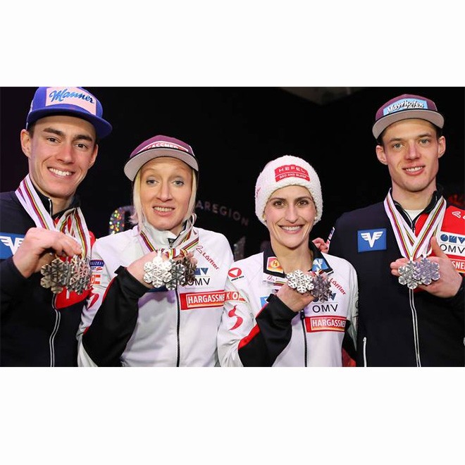 Austrian athletes with won medals at Seefeld