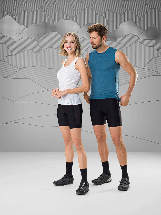 Women and man wearing functional underwear