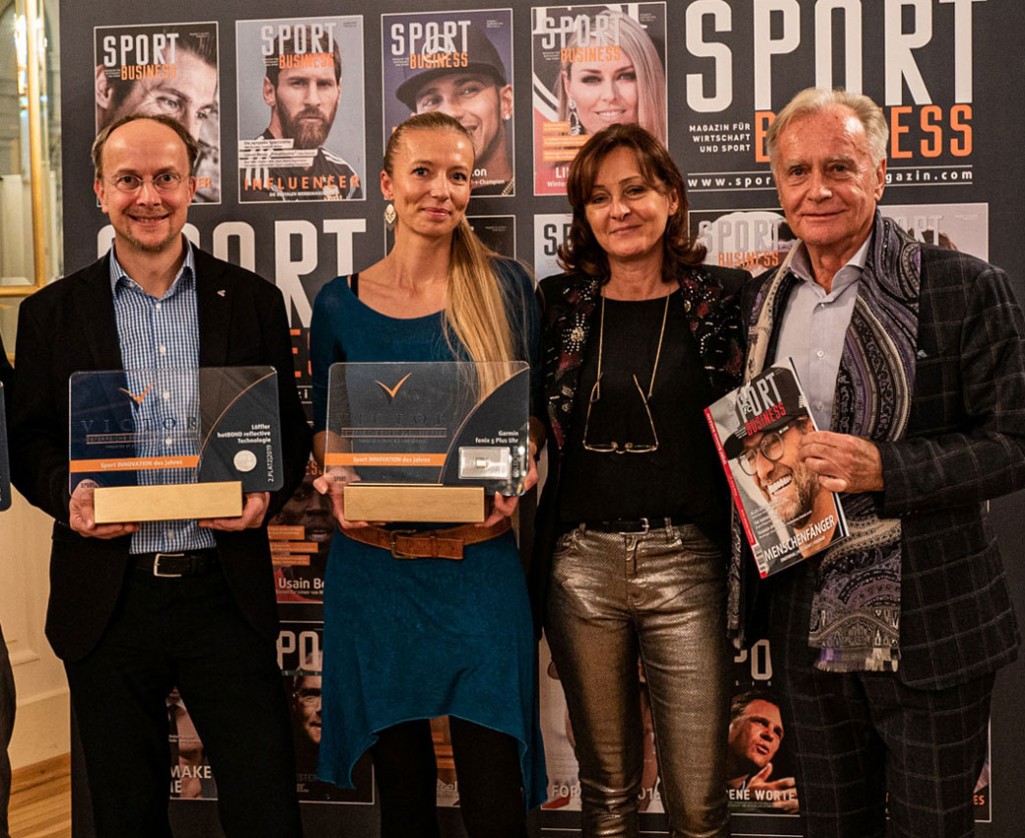 Winning the Victor prize at Sport Business magazine.
