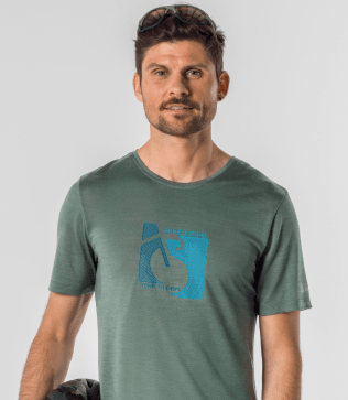 M PRINTSHIRT BIKE MERINO-TENCEL(TM)